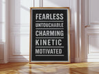 Fearless Motivated Kinetic Bold Text Art