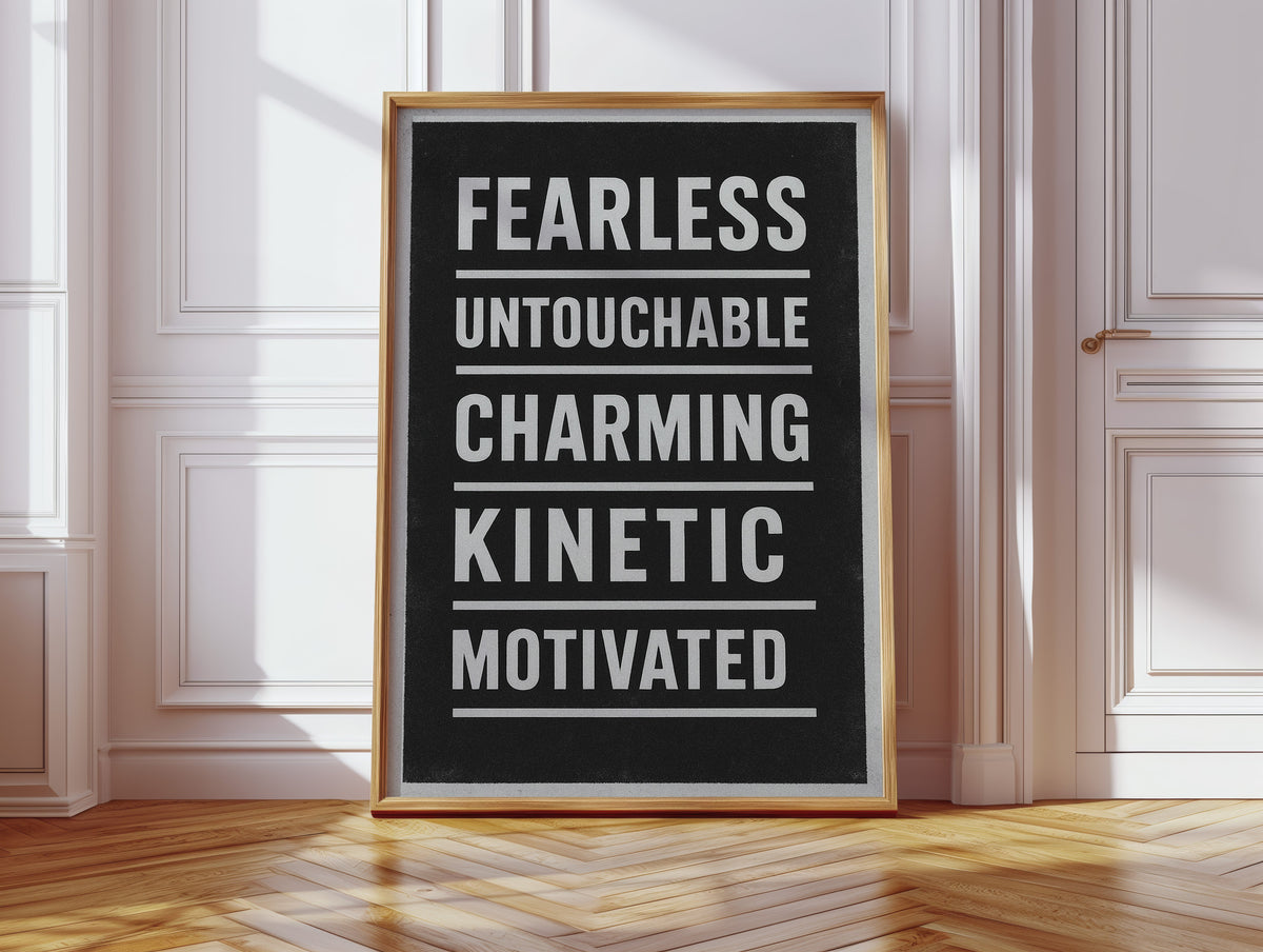 Fearless Motivated Kinetic Bold Text Art