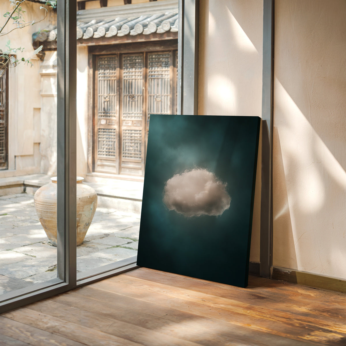 A Single Cloud in Emerald Light