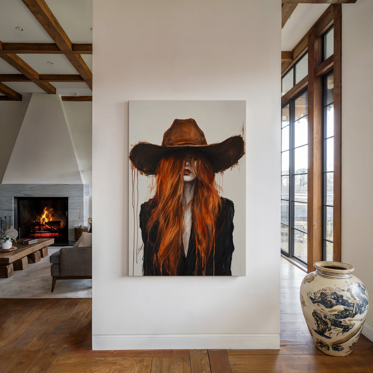 The Firebrand – Western Cowgirl Canvas Art