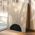 Minimal Black Sunburst Rising