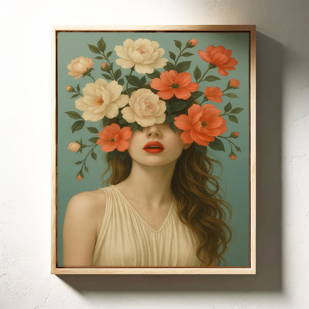 Flourish in Coral and Cream