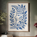 Floral Moon in Indigo Bloom