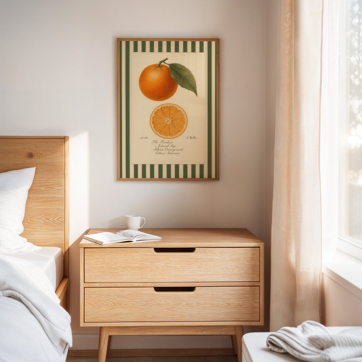 Vintage Orange Slice Botanical Study