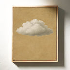 Solitary Cloud Over Ochre Sky