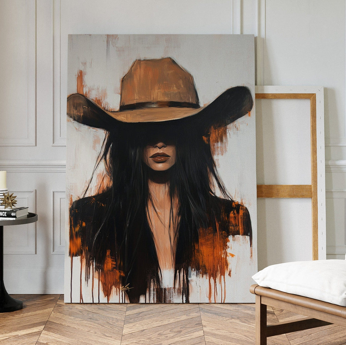 The Silent Outlaw – Western Cowgirl Canvas Art