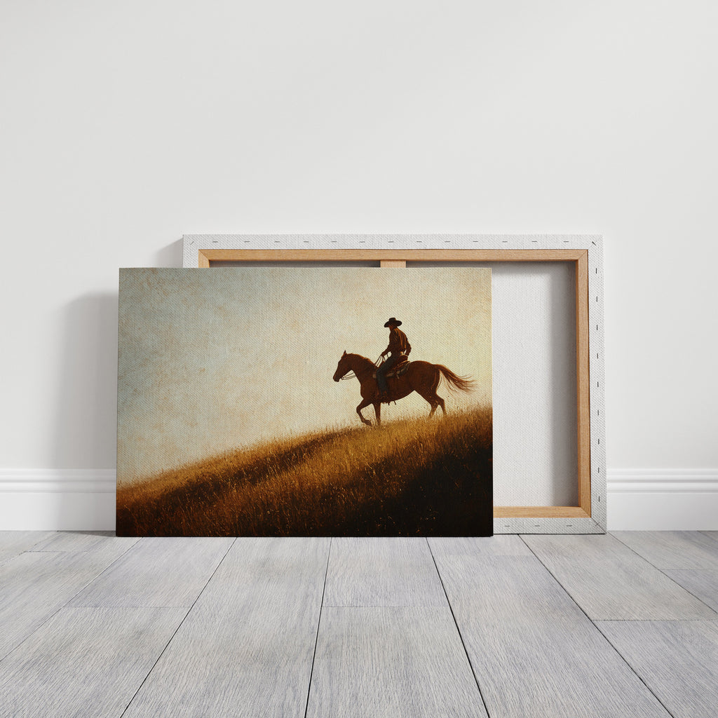 Sunset Ride on Prairie Hill