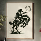 Cowboy Gunfire in the Dust
