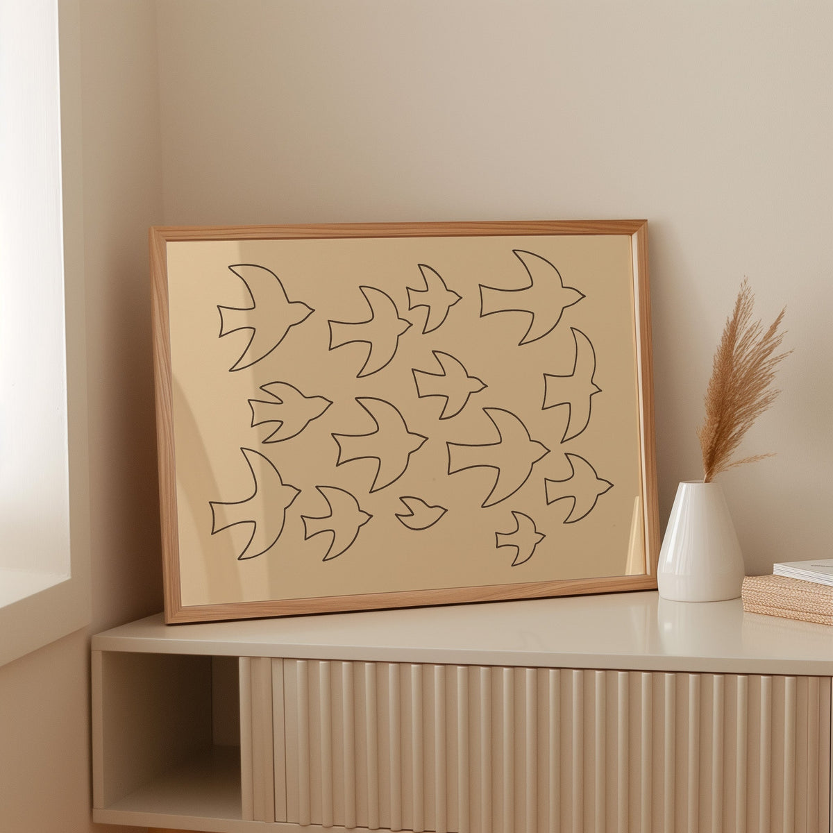 Minimalist Birds in Flight