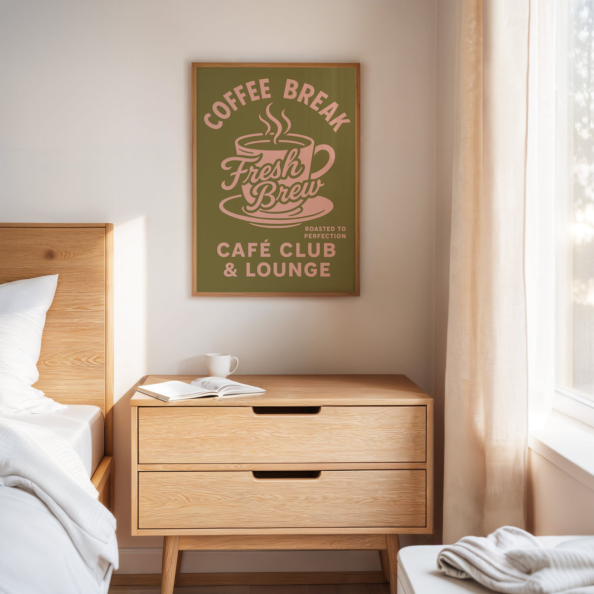 Fresh Brew Retro Coffee Poster