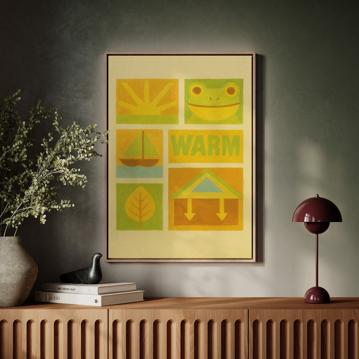 Warm Days with Frog and Sun
