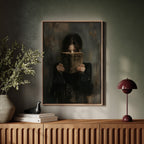 The Reader in Velvet Shadows