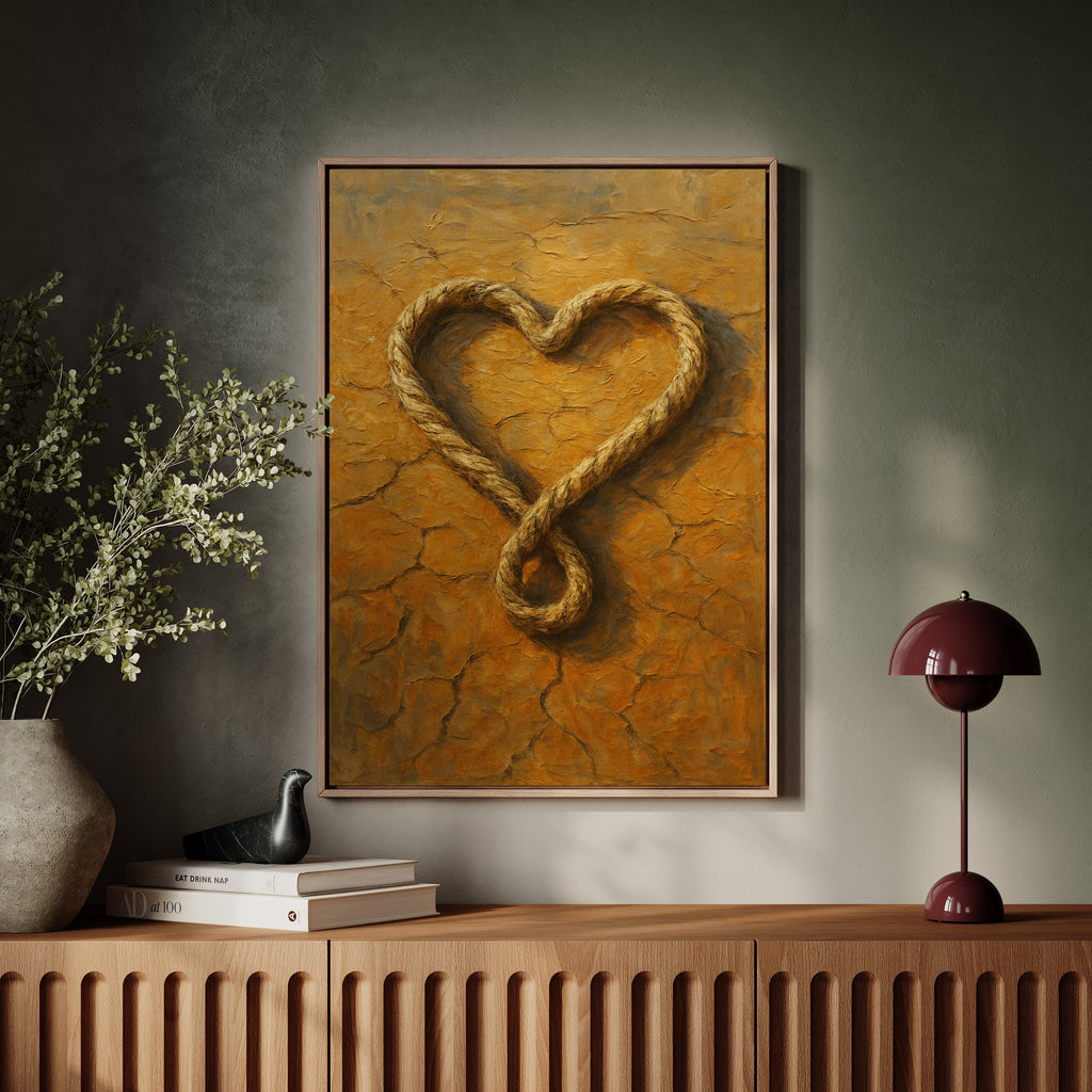 Lassoed Heart Western Rope Art