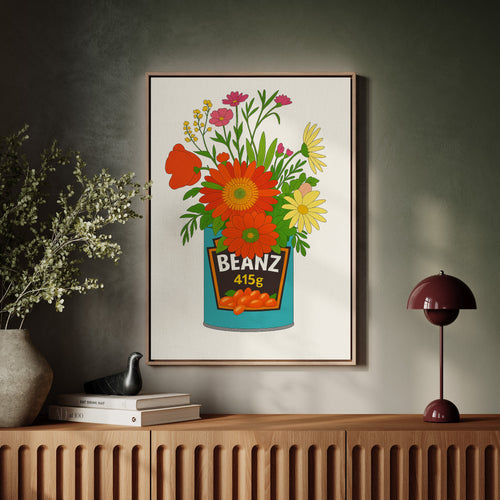 Blooms in a Beanz Tin