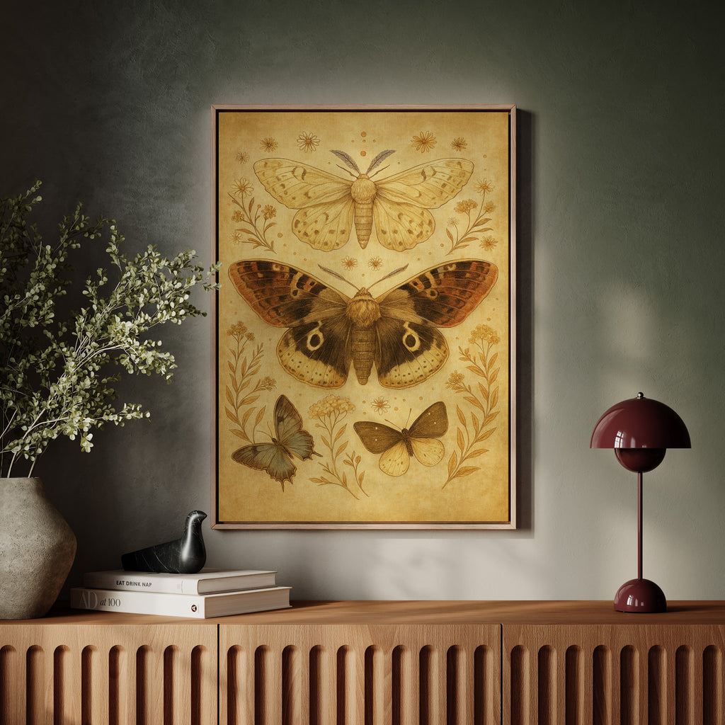 Vintage Moths and Meadow Wings