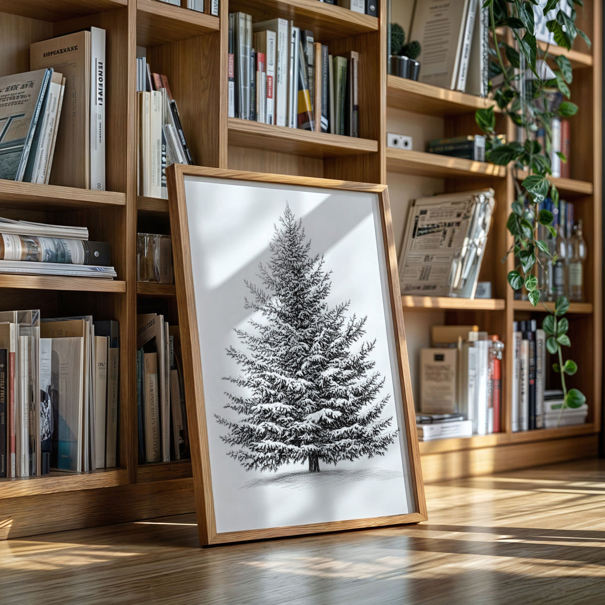 A Blanket Of White Snow-Covered Pine
