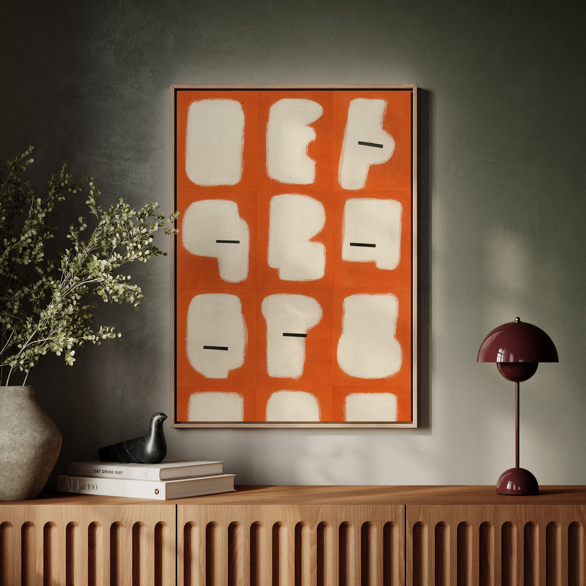 Minimal Shapes on Burnt Orange Grid