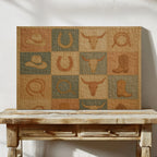 Western Icons Patchwork Quilt Print