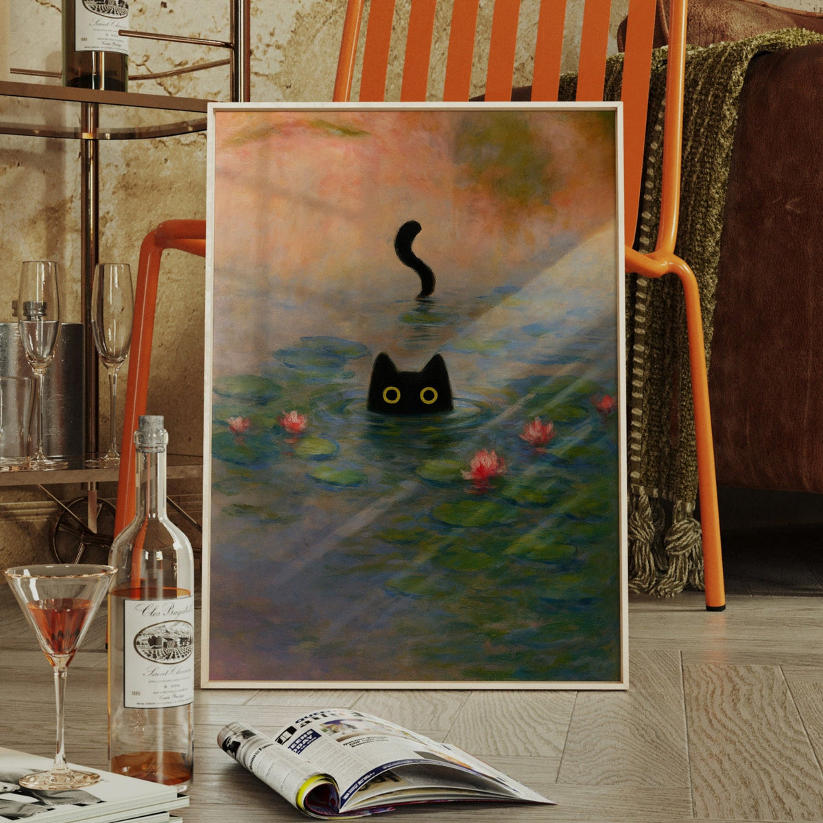 Mystery Cat Among the Lilies