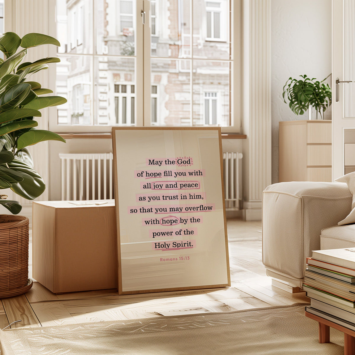 Romans 15 Hope and Peace Scripture Print
