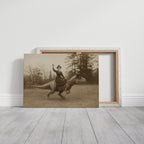 Victorian Lady Riding a Top-Hat T-Rex