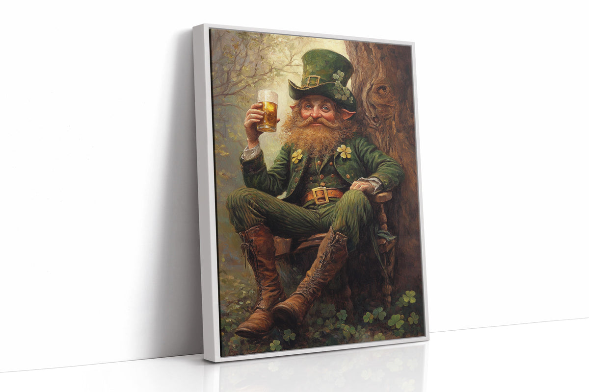 Lucky Leprechaun: Irish Folklore Canvas Wall Art