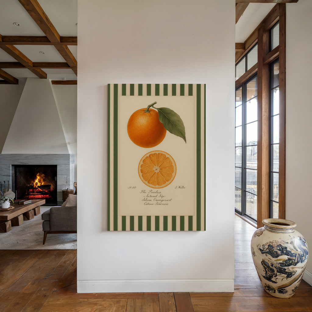 Vintage Orange Slice Botanical Study