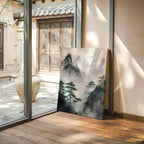 Misty Mountain Landscape – Tranquil Chinese Zen Wall Art