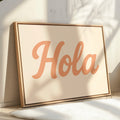 Hola Retro Script Wall Art