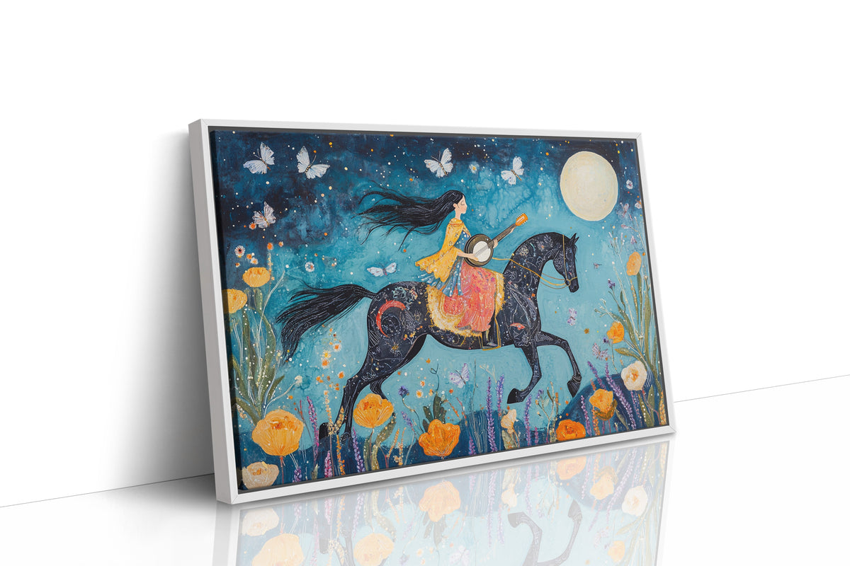 Moonlit Melody on Midnight Horseback
