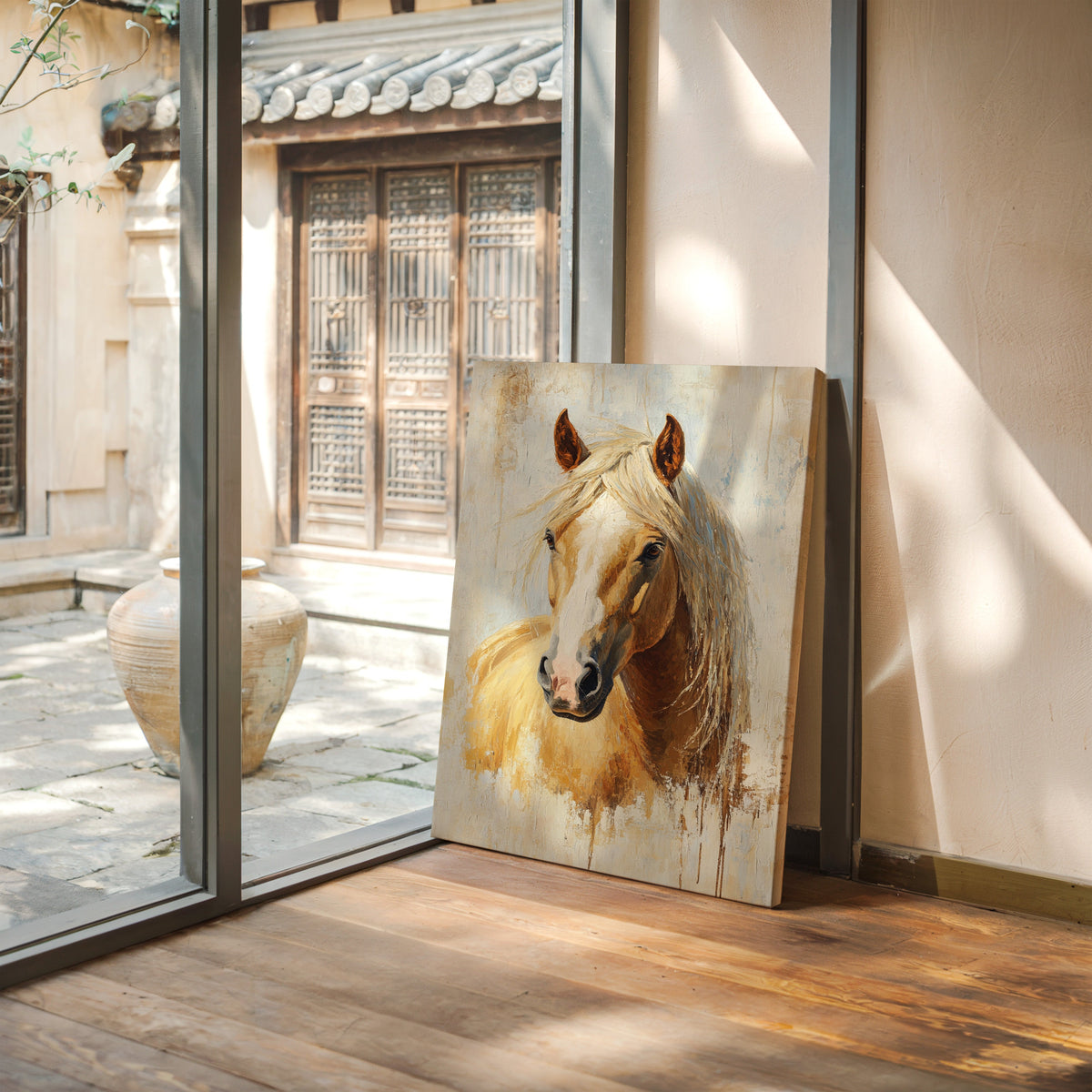 Golden Palomino in Brushstroke Light