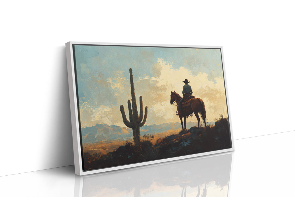 Cowboy Sundown by the Saguaro