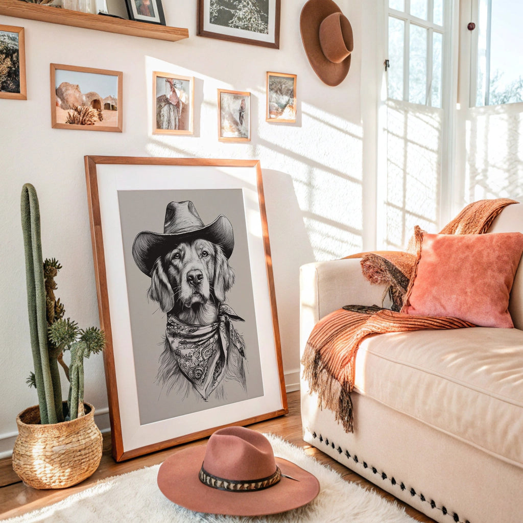 A Canine Cowboy's Stalwart Gaze
