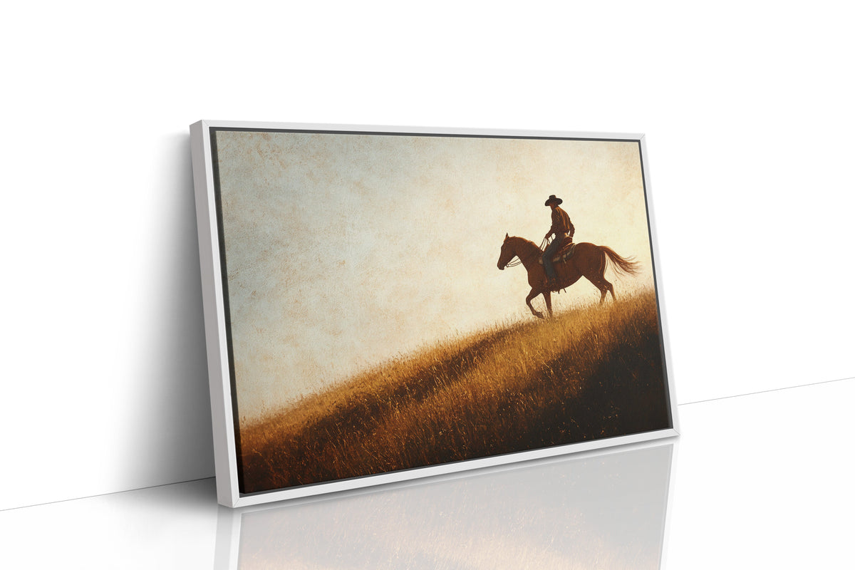 Sunset Ride on Prairie Hill