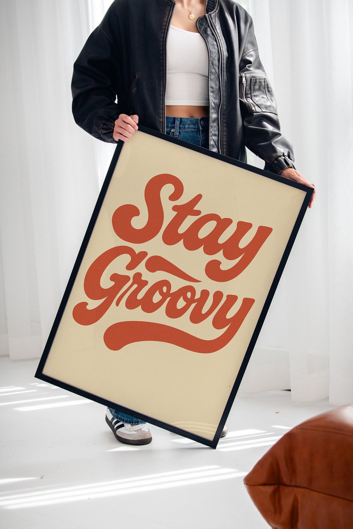 Stay Groovy Retro Typography Print
