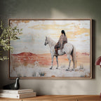 Desert Watcher on White Horse