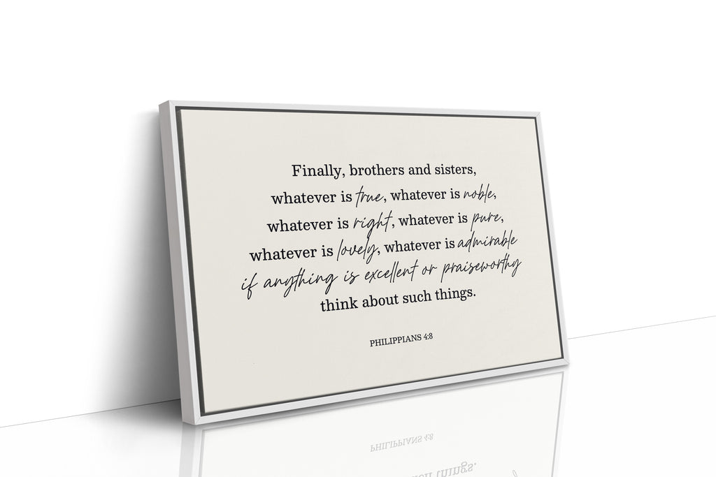 Think on These Things Philippians 4:8 Print