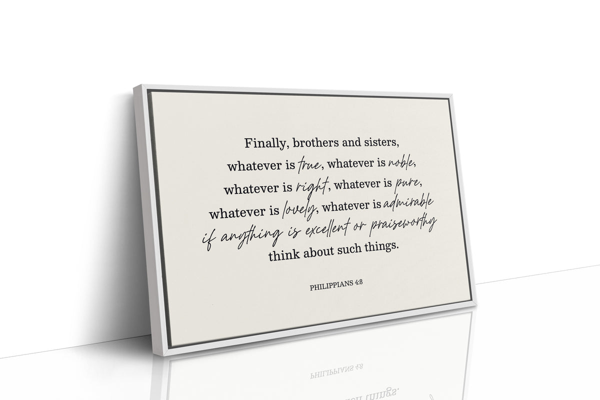 Think on These Things Philippians 4:8 Print