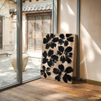 Japanese Ink Floral Print – Bold Brushstroke Blossom Wall Art
