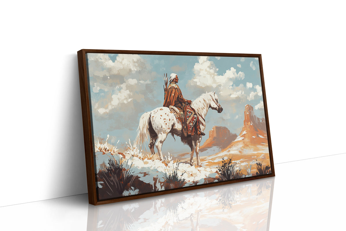 High Desert Scout on Painted Horse