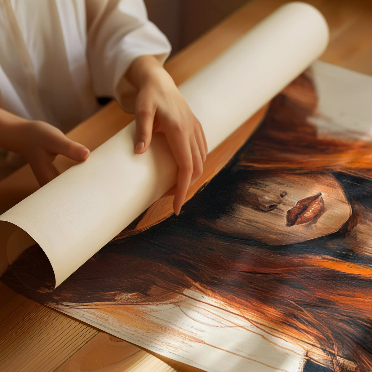 Western Flame – Bold Redhead Cowgirl Art
