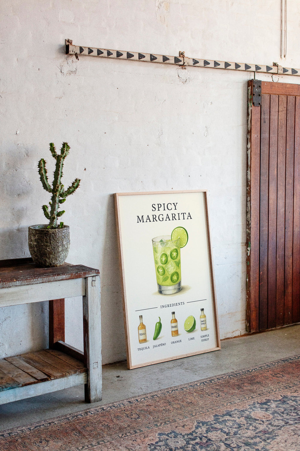 Spicy Margarita Cocktail Recipe Print
