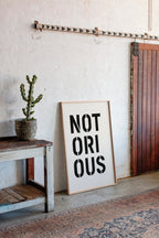 Notorious Bold Stencil Typography Print