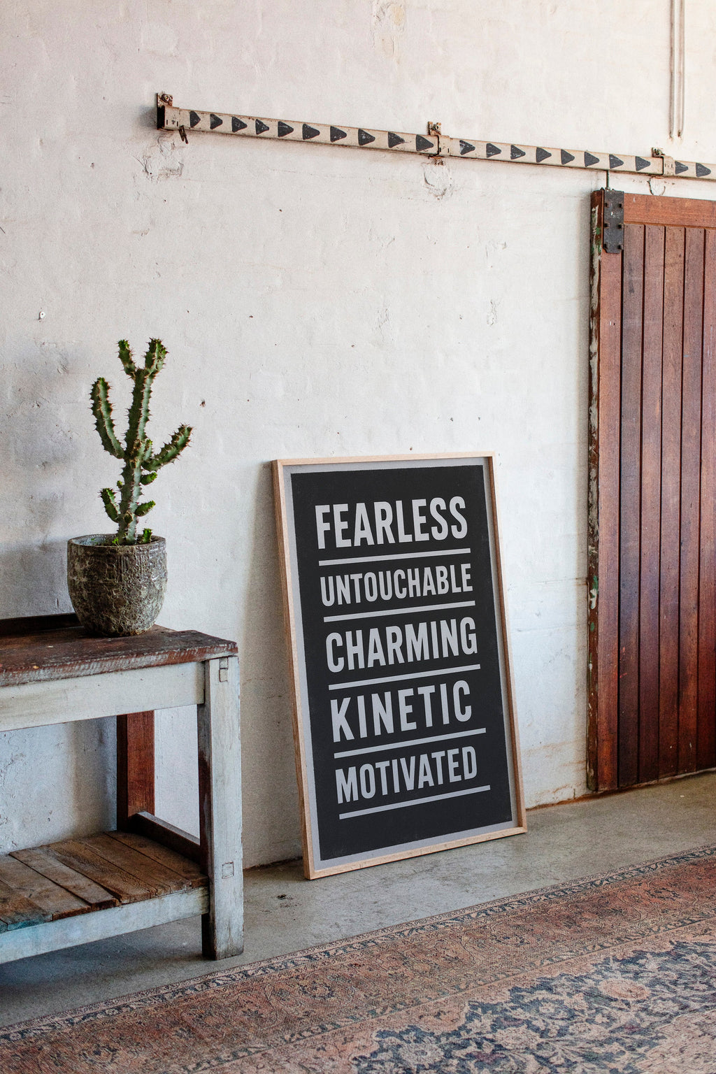 Fearless Motivated Kinetic Bold Text Art