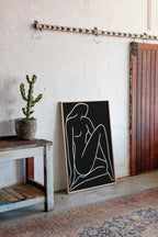 Reclining Muse in White Ink