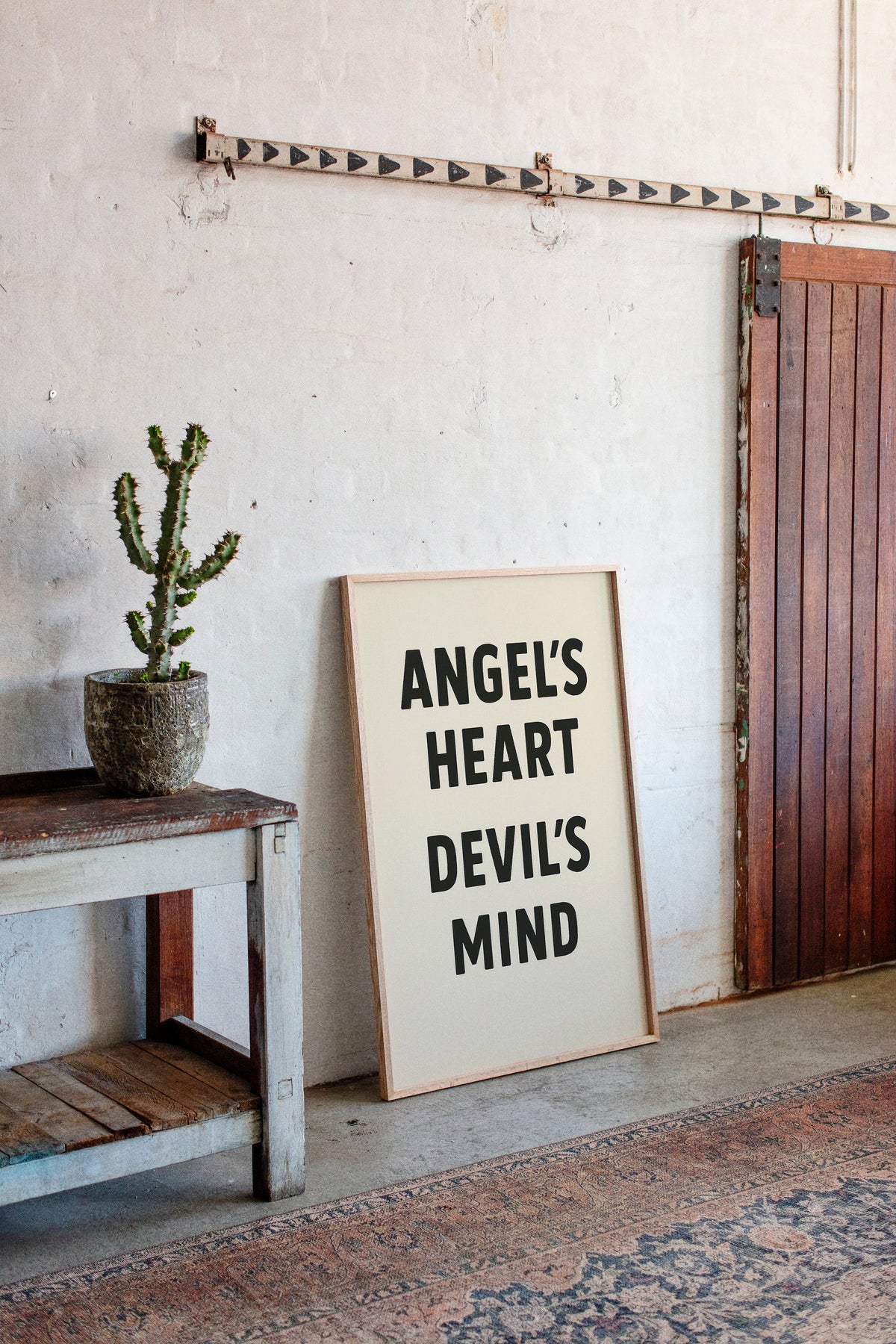 Angel’s Heart Devil’s Mind Typography Print