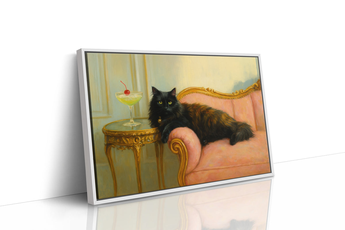 Regal Cat with a Cherry Martini