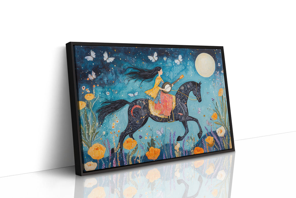 Moonlit Melody on Midnight Horseback