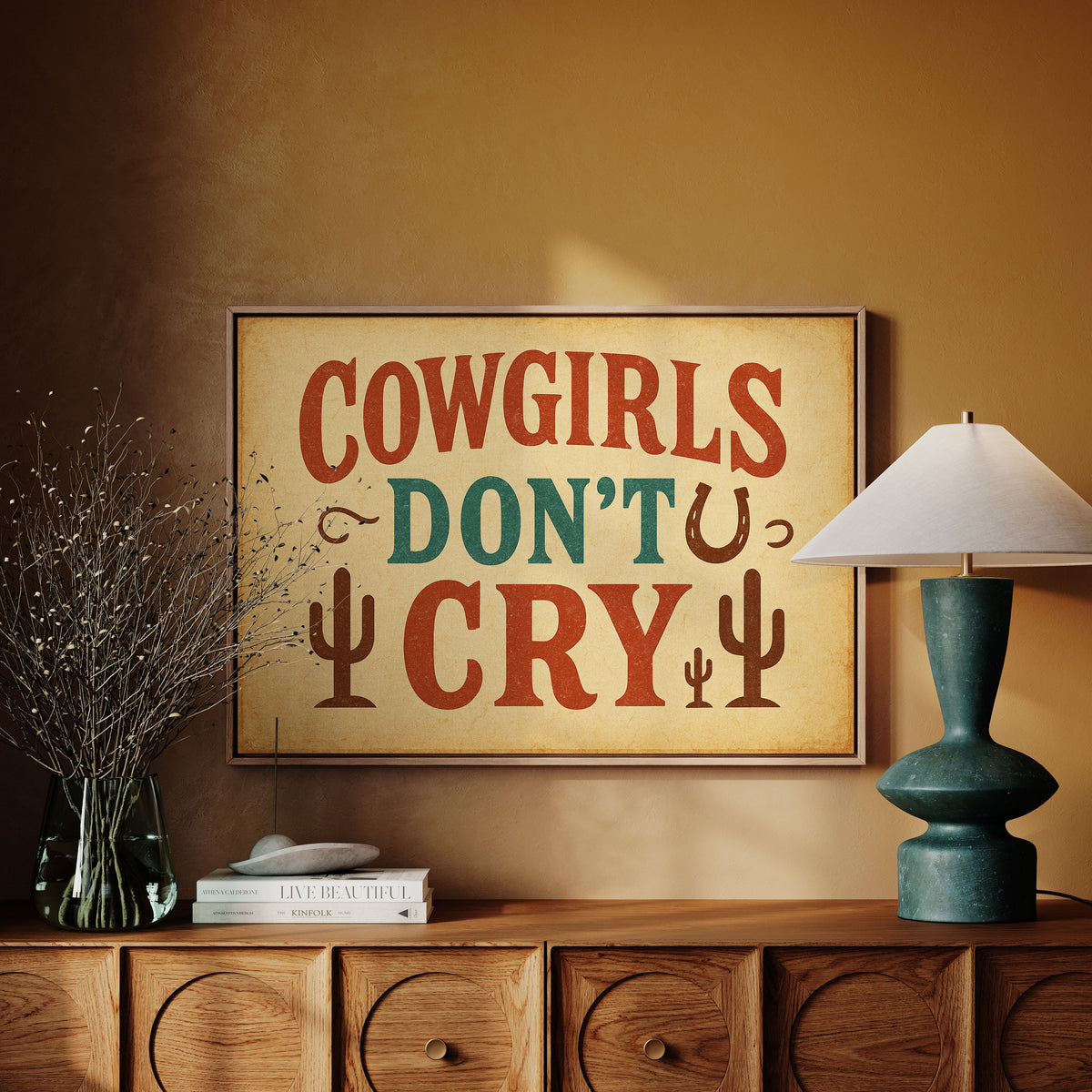 Cowgirls Don’t Cry Western Print