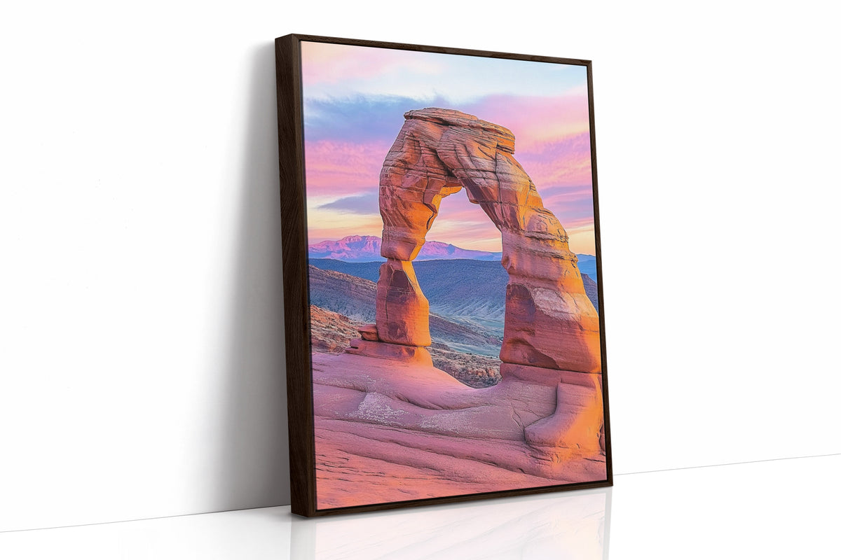 Delicate Arch at Dusk in Painted Sky